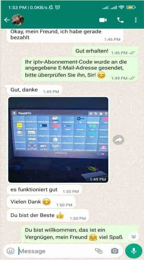 SmixIPTV customer review on WhatsApp 2